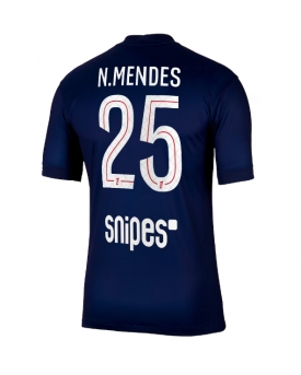 Billige Fotballdrakt Paris Saint-Germain Nuno Mendes #25 Replika Hjemmedrakt 2025-26 Kortermet